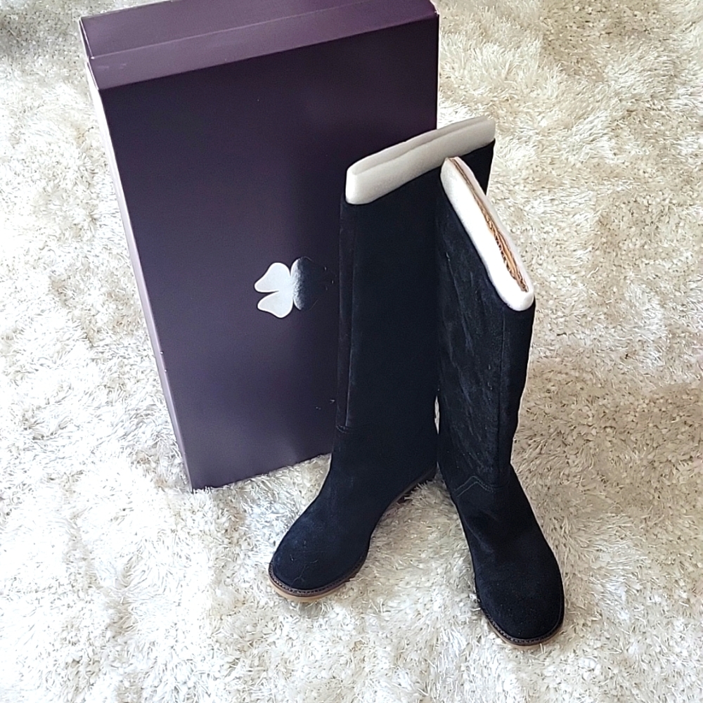 Lucky Brand oiled suede pull on boots